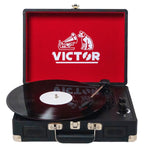 VICTOR METRO DUAL BLUETOOTH SUITCASE TURNTABLE - BLACK