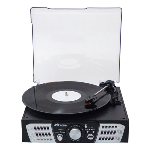 VICTOR LAKESHORE 5-IN-1 TURNTABLE SYSTEM - BLACK