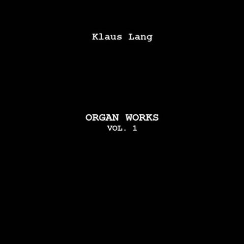 LANG,KLAUS - ORGAN WORKS VOL.1 (Vinyl LP)