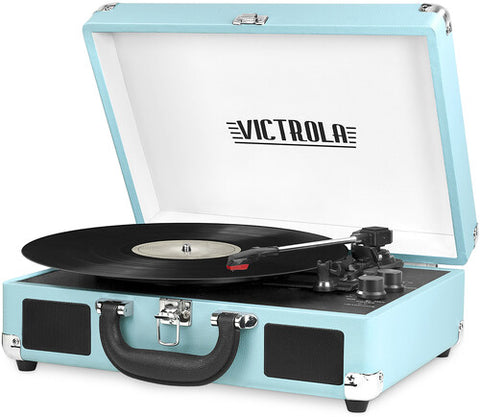 Victrola VSC-550BT-TQ Bluetooth Suitcase Turntable 3 Speed (Turquoise)
