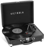 Victrola VSC-500BTC-BLK Vinyl Suitcase Record Player with Cassette (Black)