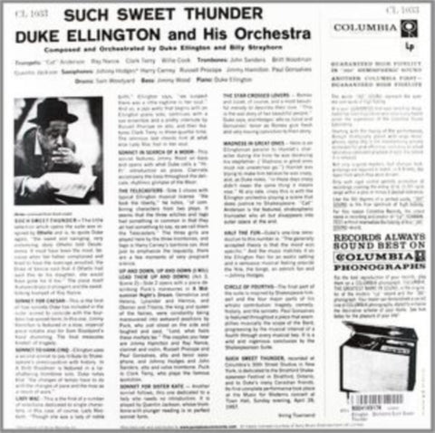 ELLINGTON,DUKE & HIS ORCHESTRA - SUCH SWEET THUNDER (MONO) (Vinyl LP)