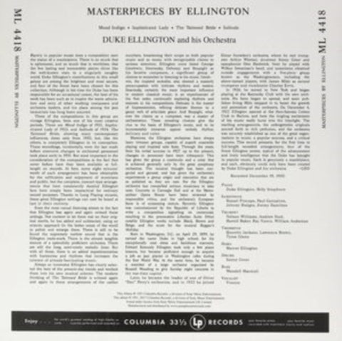 ELLINGTON,DUKE & HIS ORCHESTRA - MASTERPIECES (Vinyl LP)