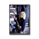 Curt Cobain Kneeling with Guitar