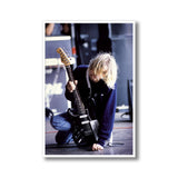 Curt Cobain Kneeling with Guitar