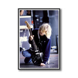 Curt Cobain Kneeling with Guitar