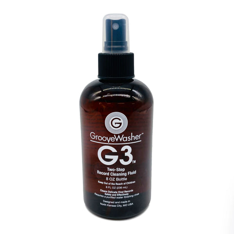 GrooveWasher G3 Two-Step Record Cleaning Fluid (8 oz Spray Bottle)
