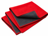 GrooveWasher Red & Grey Microfiber Record Drying Towels (3 Pack)