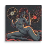 Poster / Wall Art of Sexy Girl Holding A Vinyl Record, 12x12"