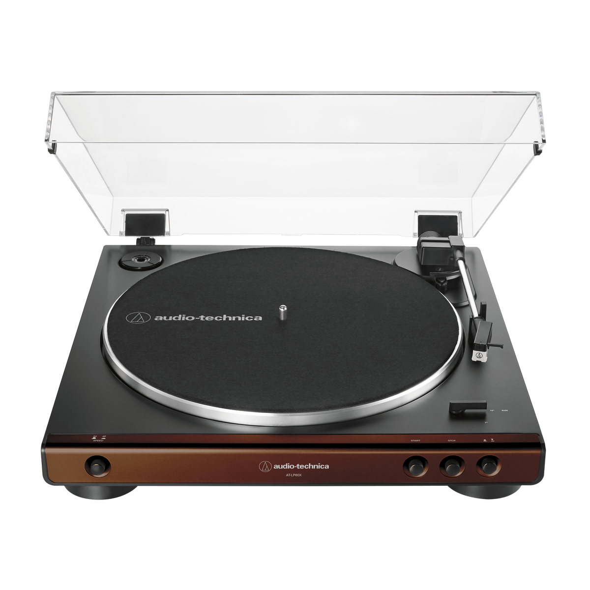 Audio-Technica AT-LP60X Fully Automatic Belt-Drive Turntable - Brown (