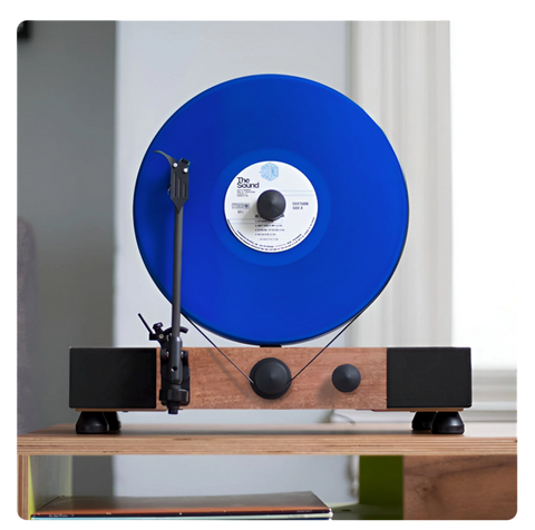 Floating Record vertical Bluetooth turntable with built-In Stereo Speakers