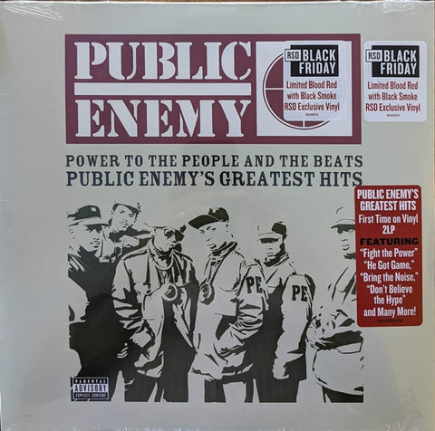 PUBLIC ENEMY - POWER TO THE PEOPLE & THE BEATS - GREATEST HITS (X) (BLOOD RED W/ (Vinyl LP)