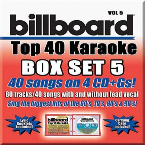 PARTY TYME KARAOKE - BILLBOARD TOP 40 KARAOKE BOX SET VOL.5 (4CD+G/40+40-SONG PARTY PA