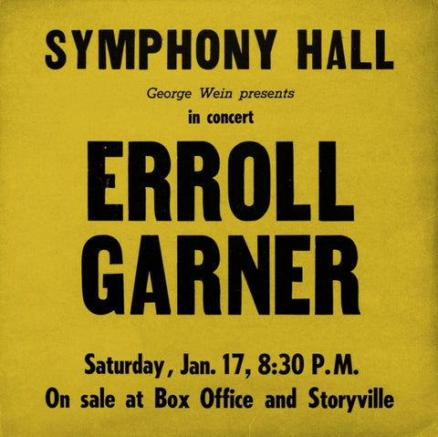 GARNER,ERROL - SYMPHONY HALL CONCERT (Vinyl LP)