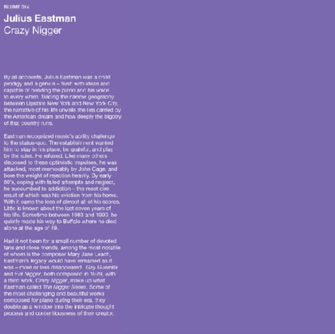 EASTMAN,JULIUS - CRAZY N*GGER (Vinyl LP)