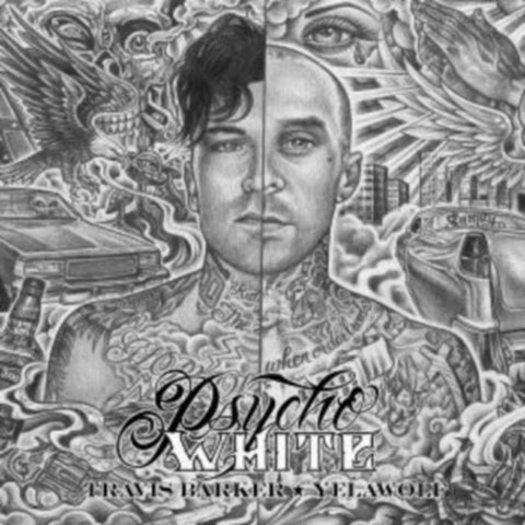 BARKER,TRAVIS FEATURING YELAWOLF - PSYCHO WHITE EP (Vinyl LP)