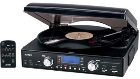 Jensen JTA-460 Turntable Entertainment System (33/45/78 RPM) AM/FM/Speakers