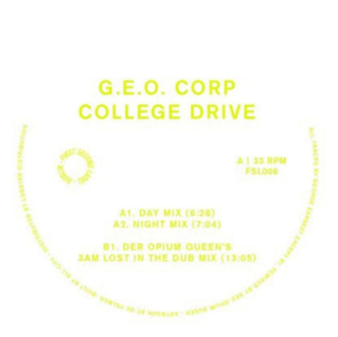 G.E.O CORP - COLLEGE DRIVE (Vinyl LP)